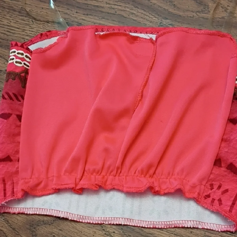 🌊Disney Moana Red and Orange Patterned Skirt Set